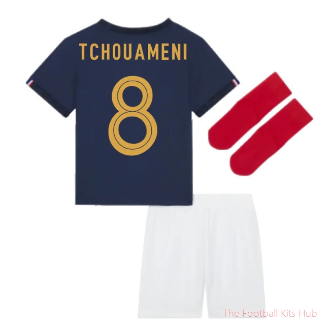 2022-2023 France Home Little Boys Mini Kit (Tchouameni 8)-unisoccer store